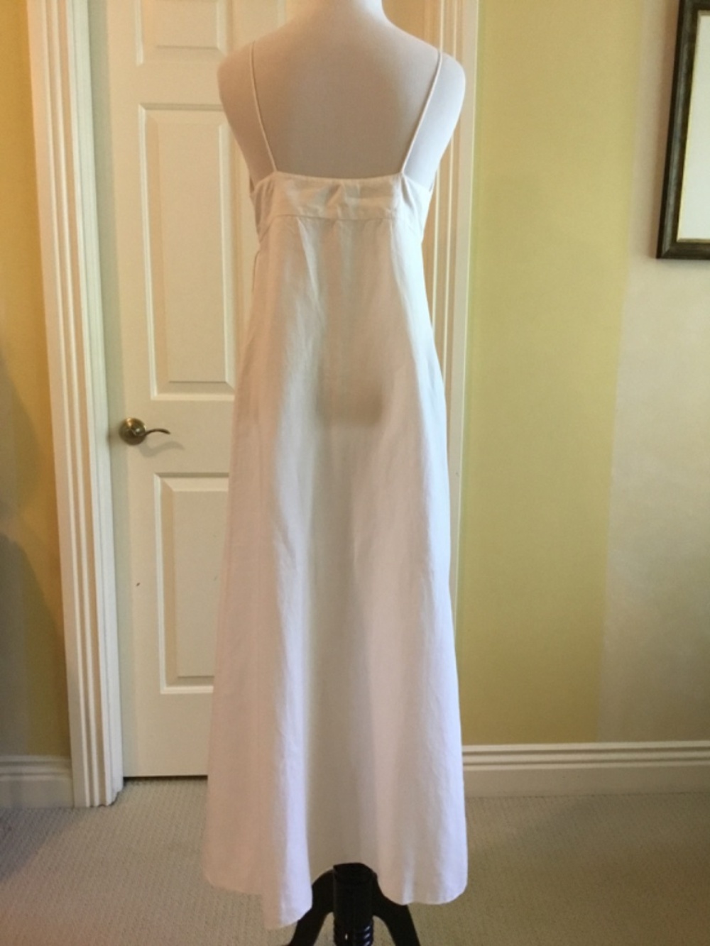 Vintage RALPH by Ralph Lauren White Embroidered Linen Blend Maxi Dress - Picture 5 of 15